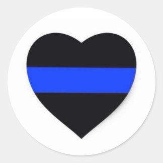 THIN BLUE LINE HEART STICKER