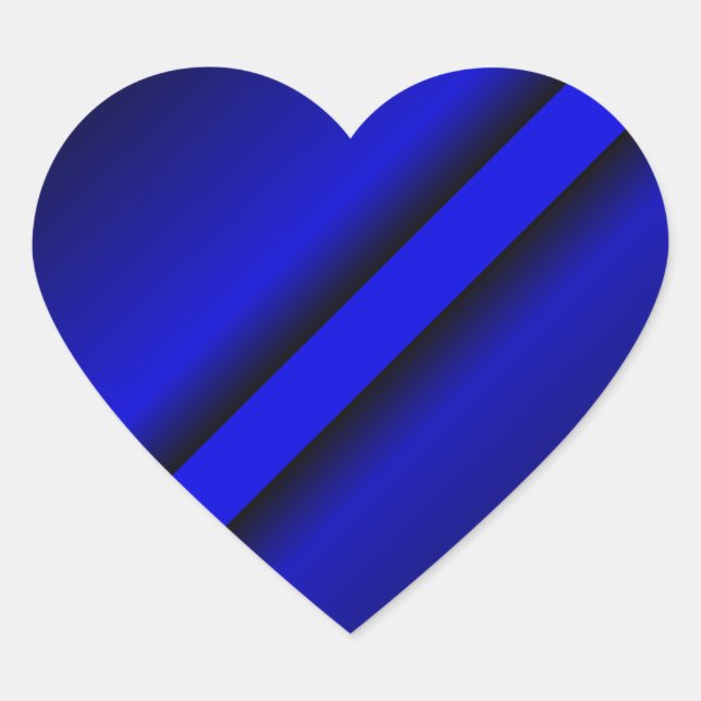 Thin Blue Line Heart Sticker (Front)