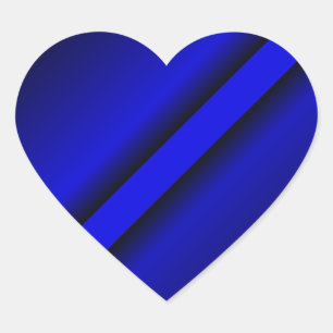 Thin Blue Line Heart Sticker