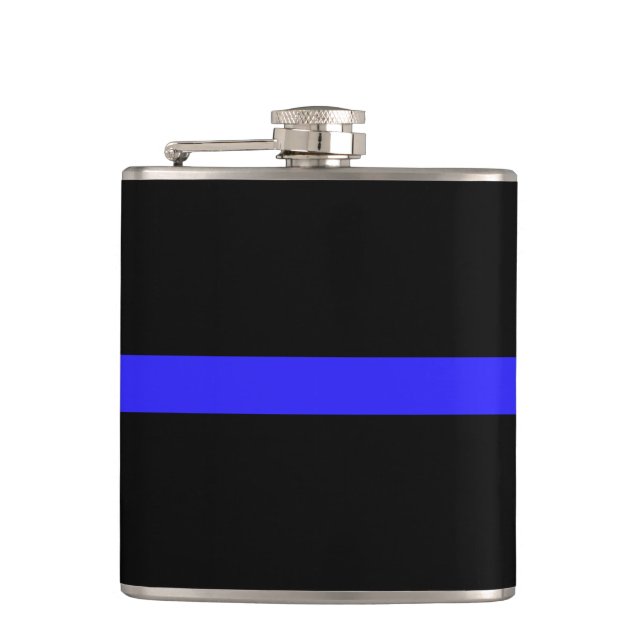Thin Blue Line  Hip Flask (Front)