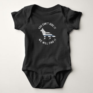Thin Blue Line K9 German Shepherd Police K9 Unit Baby Bodysuit