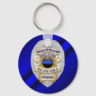 Thin Blue Line Key Ring