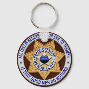 Thin Blue Line Key Ring
