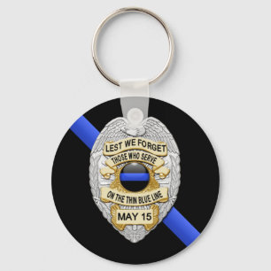 Thin Blue Line Key Ring