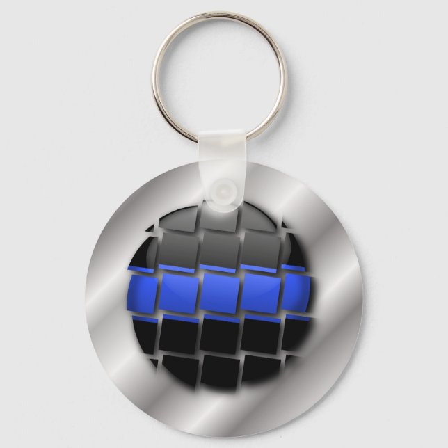 Thin Blue Line Key Ring (Front)
