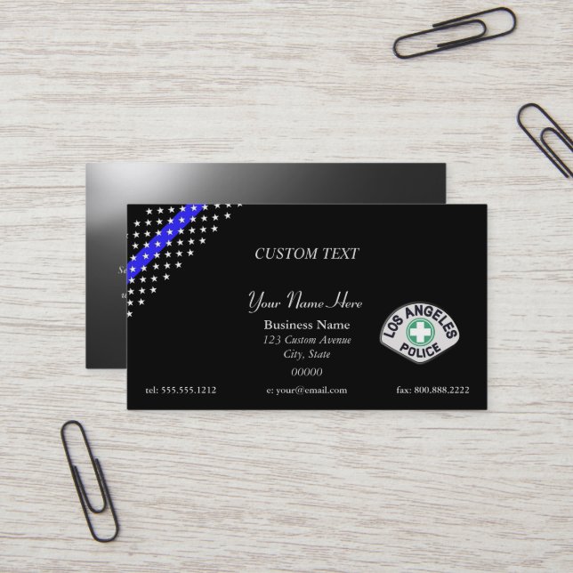 Thin Blue Line LAPD Business Card (Front/Back In Situ)