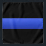 Thin Blue Line Large Pet  Bandana<br><div class="desc">Add your own text to this blank Thin Blue Line pet bandanna or leave it as it is. This makes a great accessory for your police K9 (or yourself for that matter). Our beautiful high resolution artwork is not available in any other online store. Be proud to display this universal...</div>
