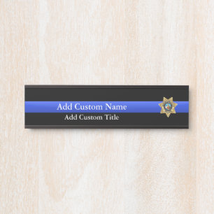 Thin Blue Line -Las Vegas PD Badge Door Sign