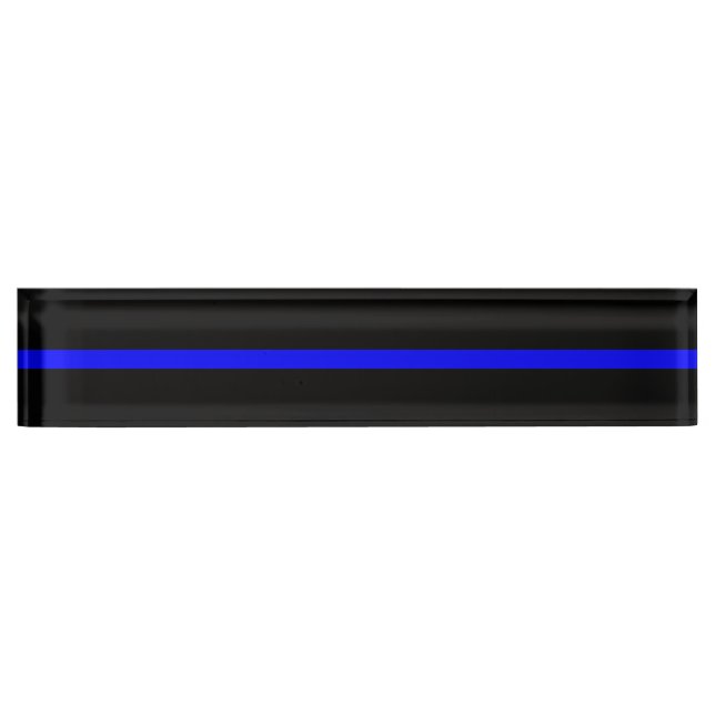 Thin Blue Line - Law Enforcement Police Flag Nameplate (Front)