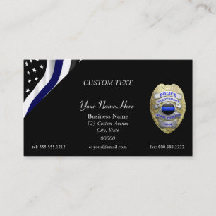 Thin Blue Line Lieutenant Business Card