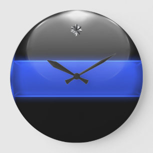 Thin Blue Line Lt Colonel Insignia Rank Large Clock