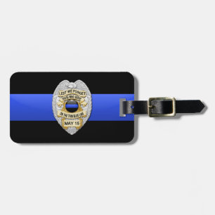 Thin Blue Line Luggage Tag