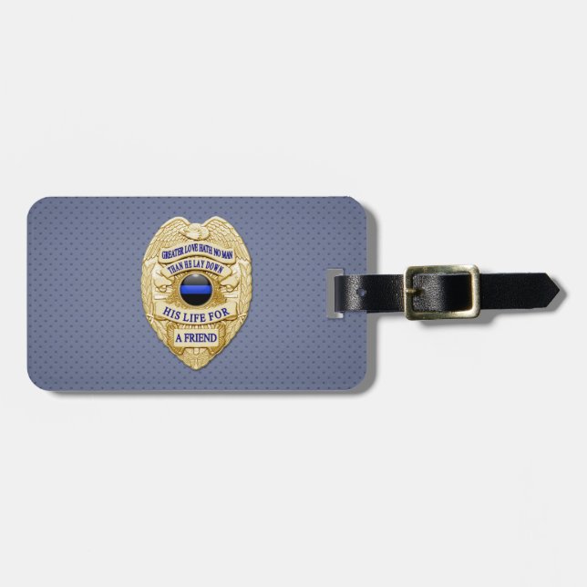 Thin Blue Line Luggage Tag (Front Horizontal)