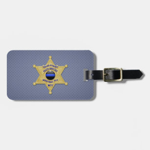 Thin Blue Line Luggage Tag