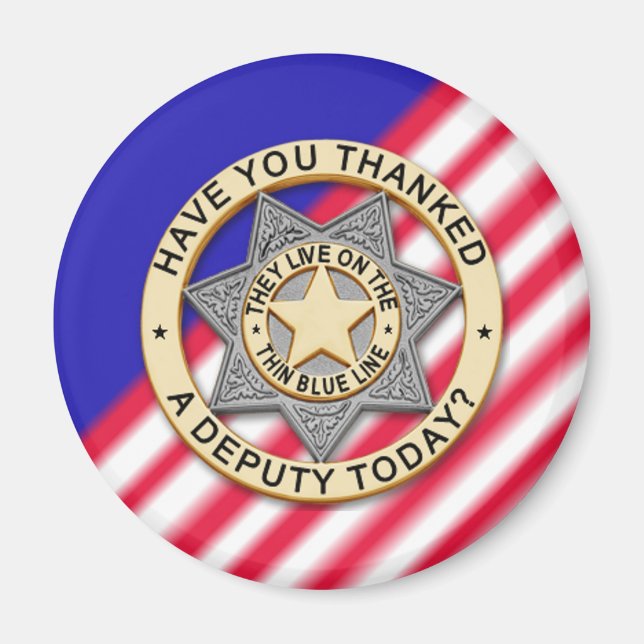 Thin Blue Line Magnet (Front)