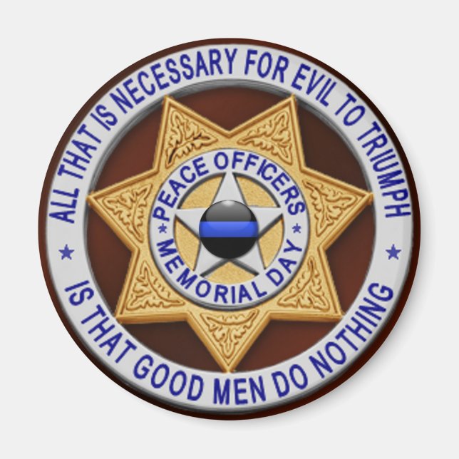 Thin Blue Line Magnet (Front)