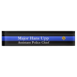 Thin Blue Line - Major Cluster Rank Nameplate