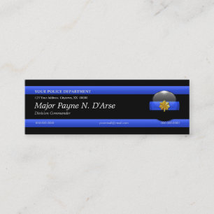 Thin Blue Line Major Custom Business Card