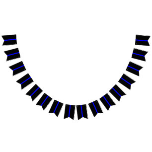 Thin Blue Line Memorial Symbolic on Bunting