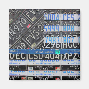 Thin Blue Line Michigan Flag by Design Turnpike Magnet