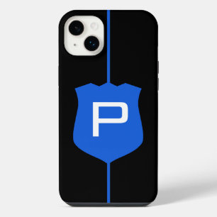 Thin Blue Line Monogram iPhone 14 Plus Case