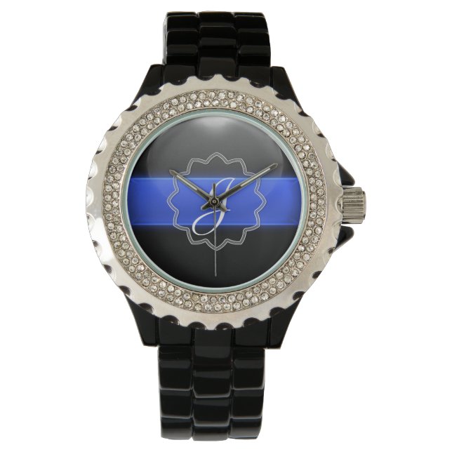 Thin Blue Line - Monogram Watch (Front)