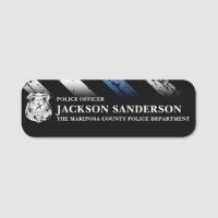 Thin Blue Line Officer Police Department Logo