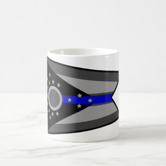 THIN BLUE LINE OHIO STATE FLAG COFFEE MUG