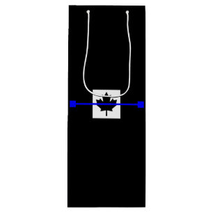Thin Blue Line on Canadian Flag Decor Wine Gift Bag