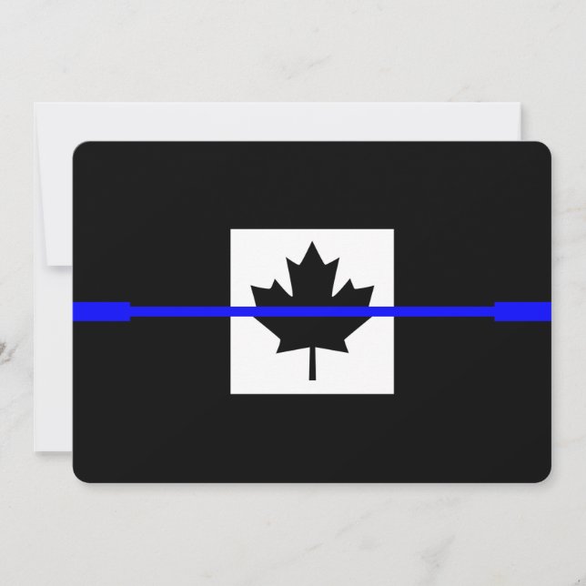 Thin Blue Line on Canadian Flag Design (Front)