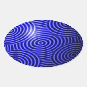 Thin Blue Line One-of-a-Kind Oval Sticker