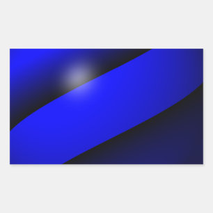 Thin Blue Line One-of-a-Kind Rectangular Sticker