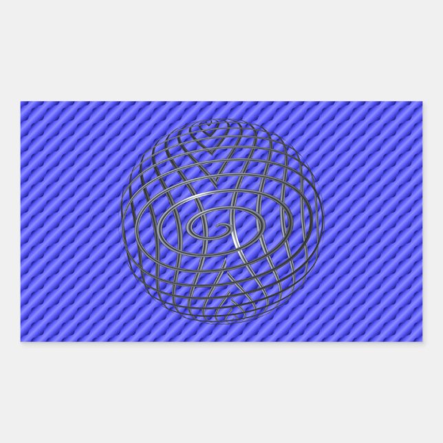 Thin Blue Line One-of-a-Kind Rectangular Sticker (Front)