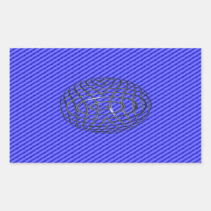 Thin Blue Line One-of-a-Kind Rectangular Sticker