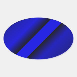 Thin Blue Line Oval Sticker
