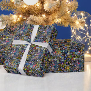 Thin Blue Line Patch Collection Wrapping Paper