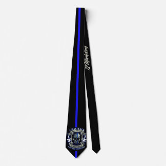 Thin blue line peacemaker tie police officer LEO