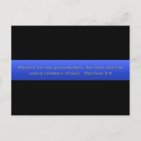 Thin Blue Line Peacemakers Postcard