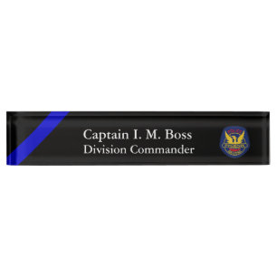 Thin Blue Line - Phoenix PD Patch Desk Name Plate