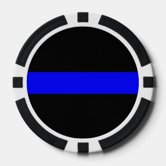 Thin Blue Line Poker Chip