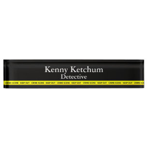 Thin Blue Line - Police Crime Scene Tape Nameplate