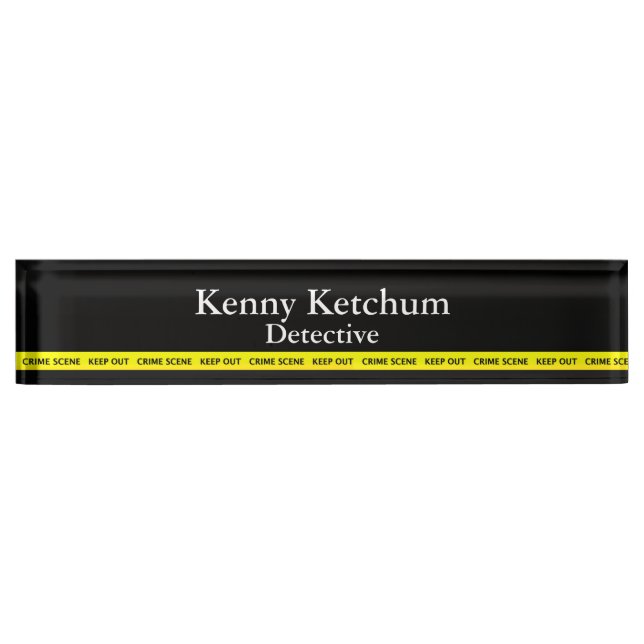 Thin Blue Line - Police Crime Scene Tape Nameplate (Front)
