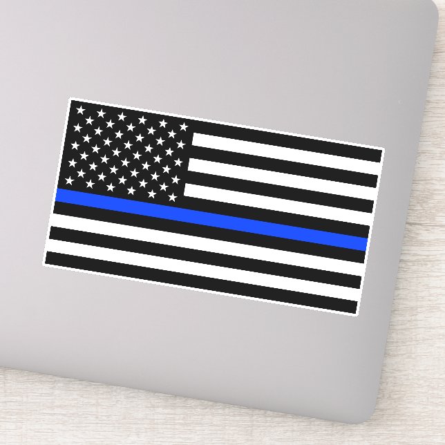 Thin Blue Line Police Flag (Detail)