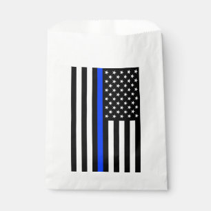 Thin Blue Line Police Flag Favour Bags