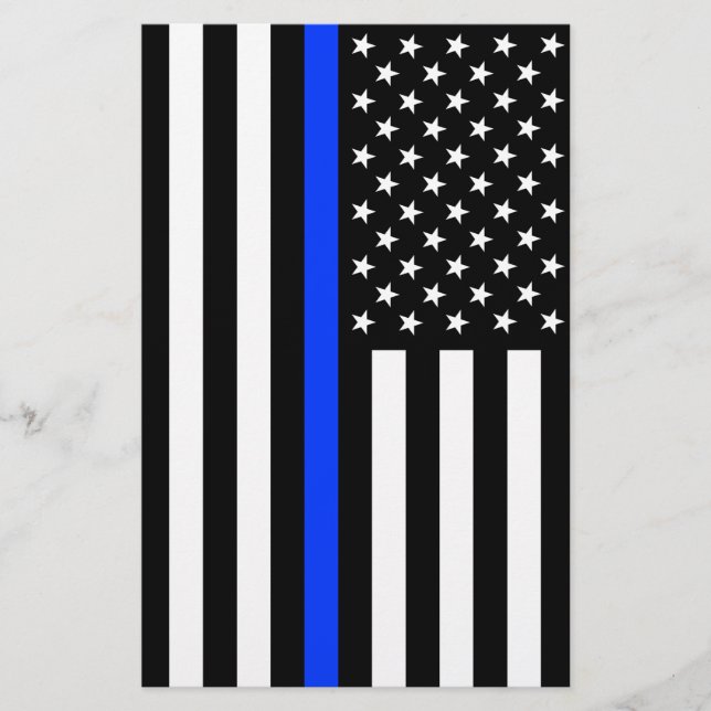 Thin Blue Line Police Flag Flyer (Front)