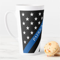 Thin Blue Line Police Flag Monogram Name