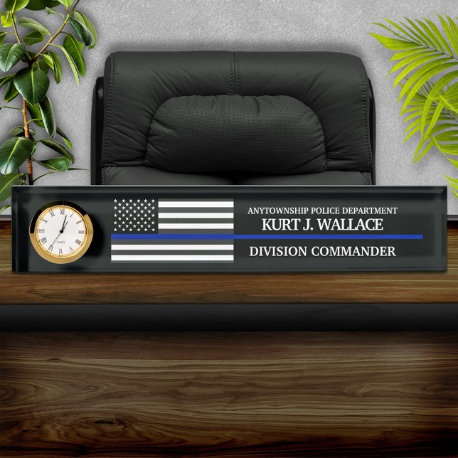 Thin Blue Line Police Flag Nameplate (Creator Uploaded)