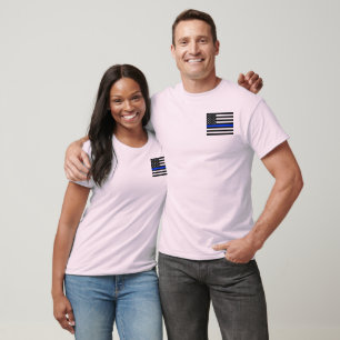 Thin Blue Line Police Flag T-Shirt