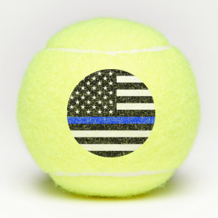 Thin Blue Line Police Flag Tennis Balls