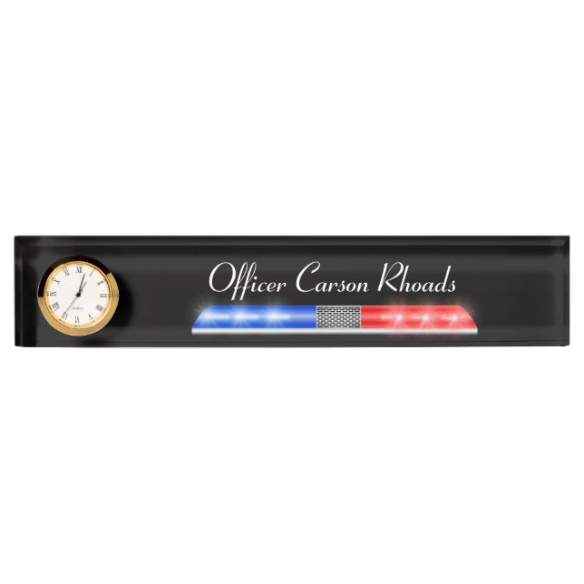 Thin Blue Line - Police Light Bar Nameplate (Front)